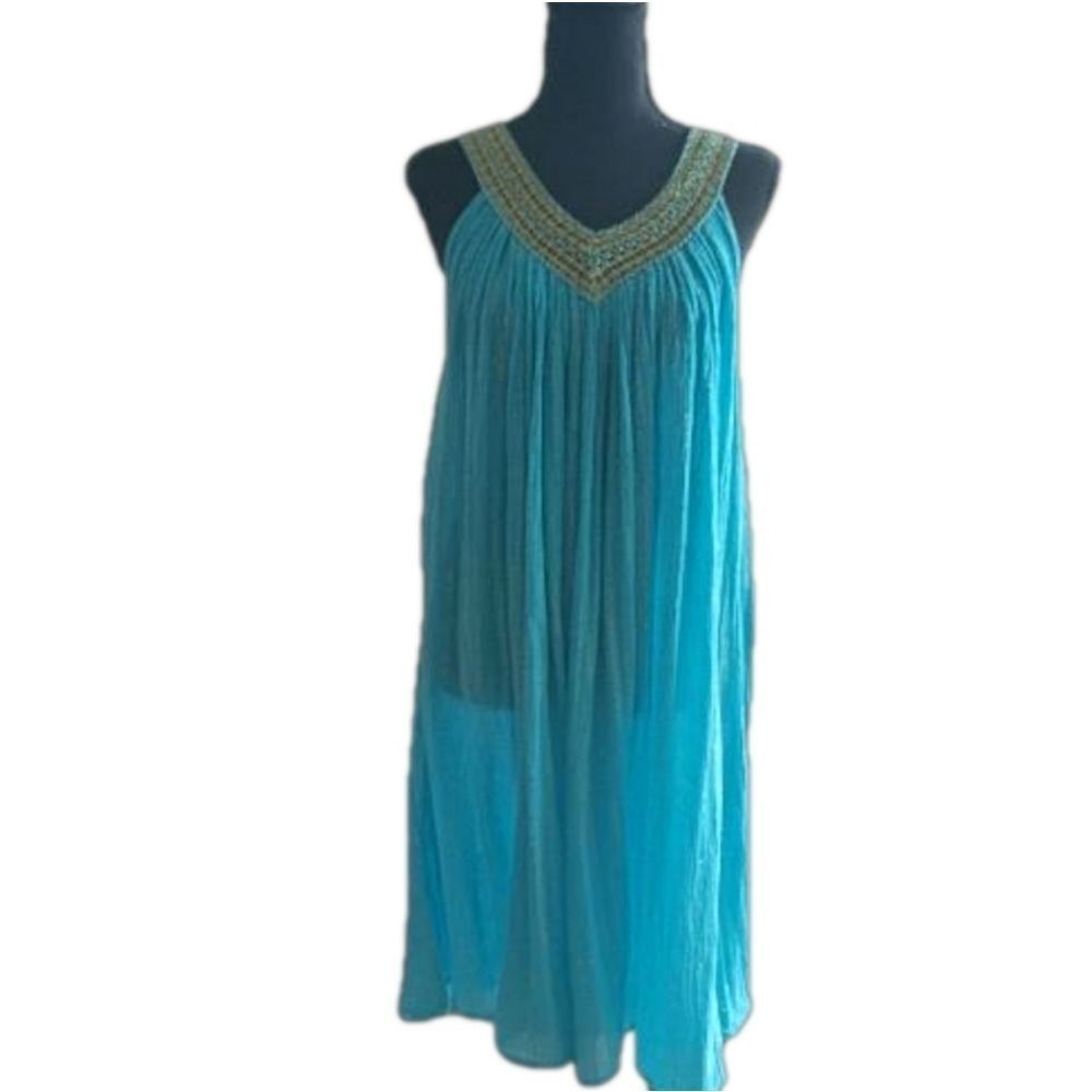 Boho 70's Vintage Metallic Dress International Shopping